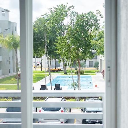 Appartement Depto 2 Rec. Con Vista A La Piscina En C. Privada à Playa del Carmen Extérieur photo