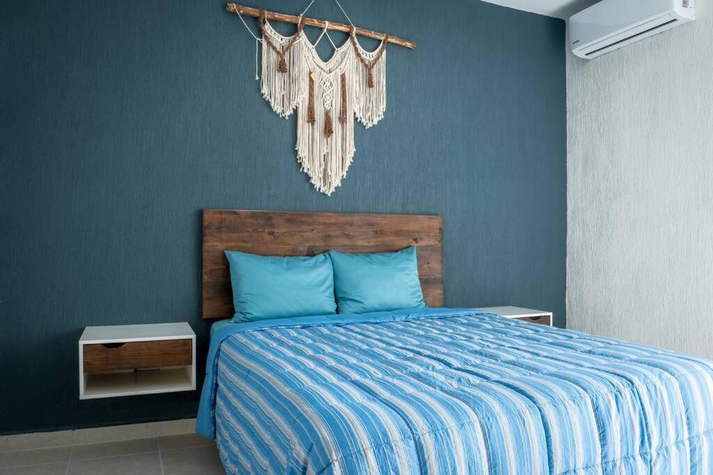 Appartement Depto 2 Rec. Con Vista A La Piscina En C. Privada à Playa del Carmen Extérieur photo
